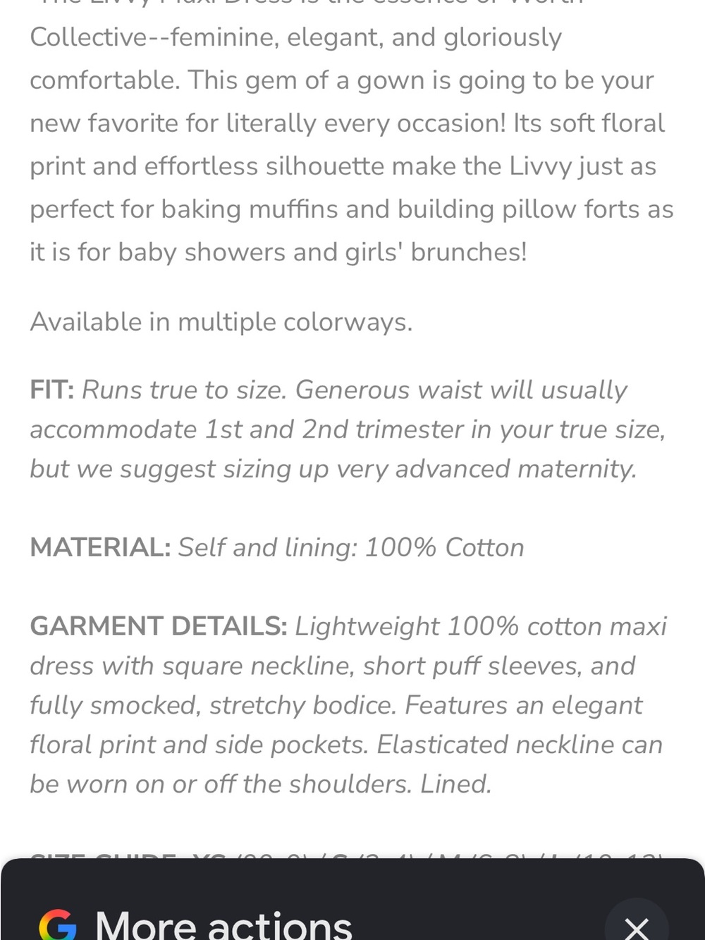 Livvy 100% Cotton Dress in Off White/Pink Floral (Fully Lined) -Bump Friendly L - Picture 4 of 11